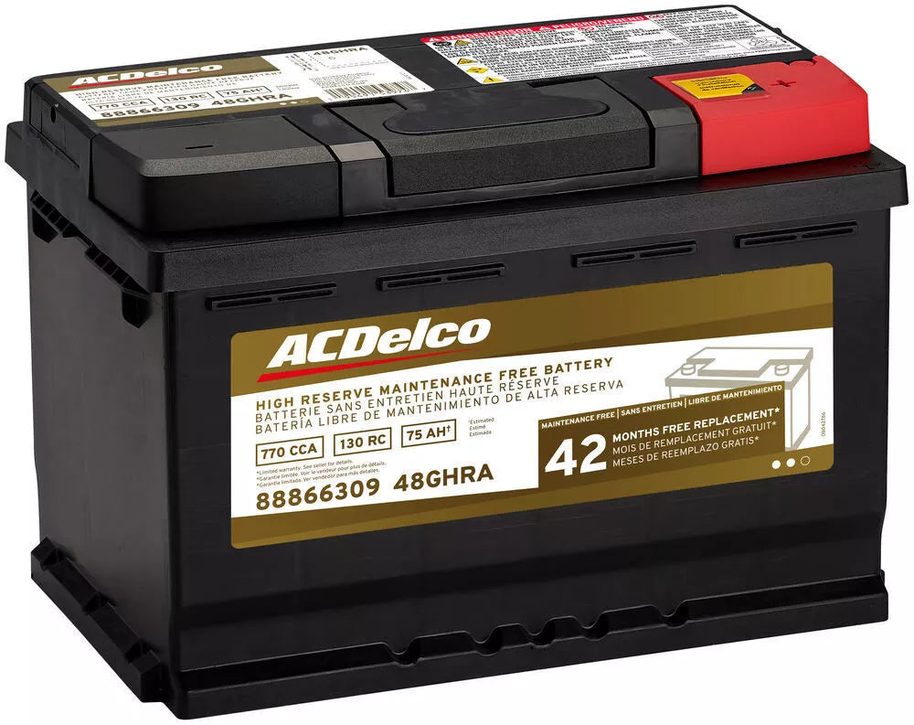 Duramax Vehicle Battery-42 Month Warranty High Reserve ACDelco 48GHRA