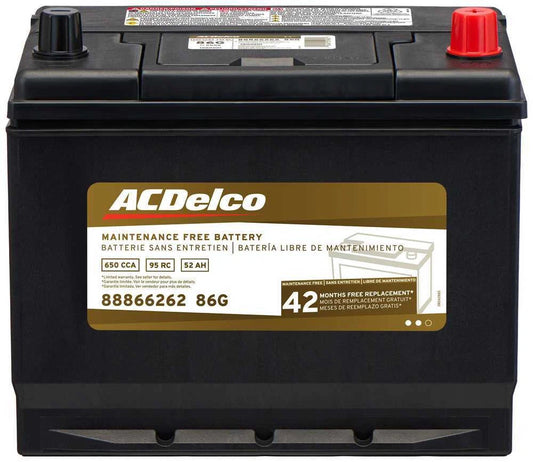 Vehicle Battery-42 Month Warranty High Reserve ACDelco 86G