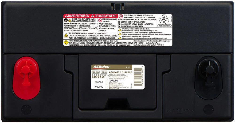 Vehicle Battery-18 Month Warranty Heavy Duty ACDelco 31G950T
