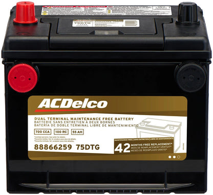 GM Chevrolet 5.0 Vehicle Battery-42 Month Warranty High Reserve ACDelco 75DTG