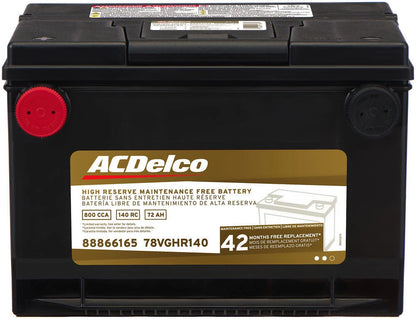 Chevy/GMC 5.3/4.8/6.0 Vehicle Battery-42 Month Warranty Hi Reserve ACDelco 78GHR