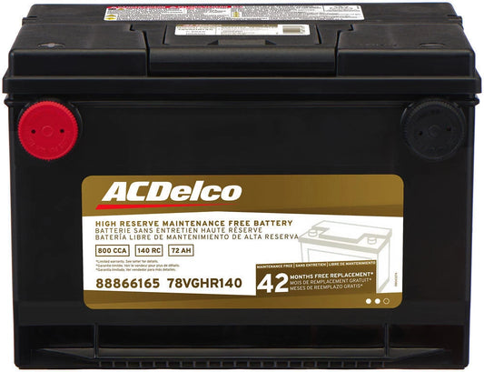 Chevy/GMC 5.3/4.8/6.0 Vehicle Battery-42 Month Warranty Hi Reserve ACDelco 78GHR